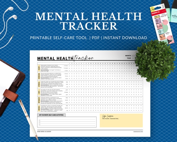 Mental Health Tracker Printable/instant Download CBT Tool - Etsy