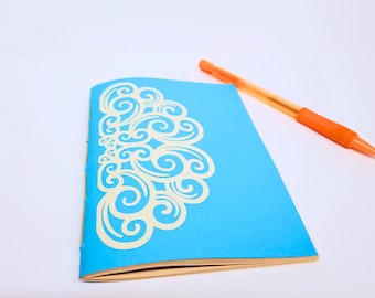 Mandala Dotted Pocket Journal, Handmade Mini Notebook (40pg)