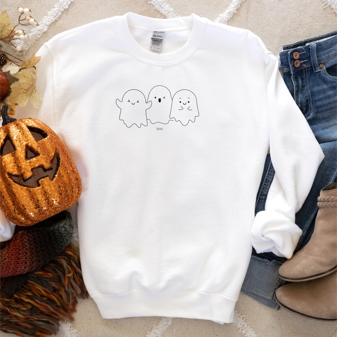 Boo SVG Ghost SVG Spooky SVG Happy Halloween - Etsy
