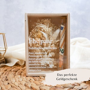 Hochzeitsgeschenk Geschenkbox Ehepaar Geldgeschenk Hochzeit Blumenbox Bild 1