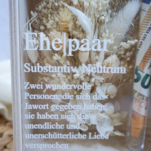 Hochzeitsgeschenk Geschenkbox Ehepaar Geldgeschenk Hochzeit Blumenbox Bild 4