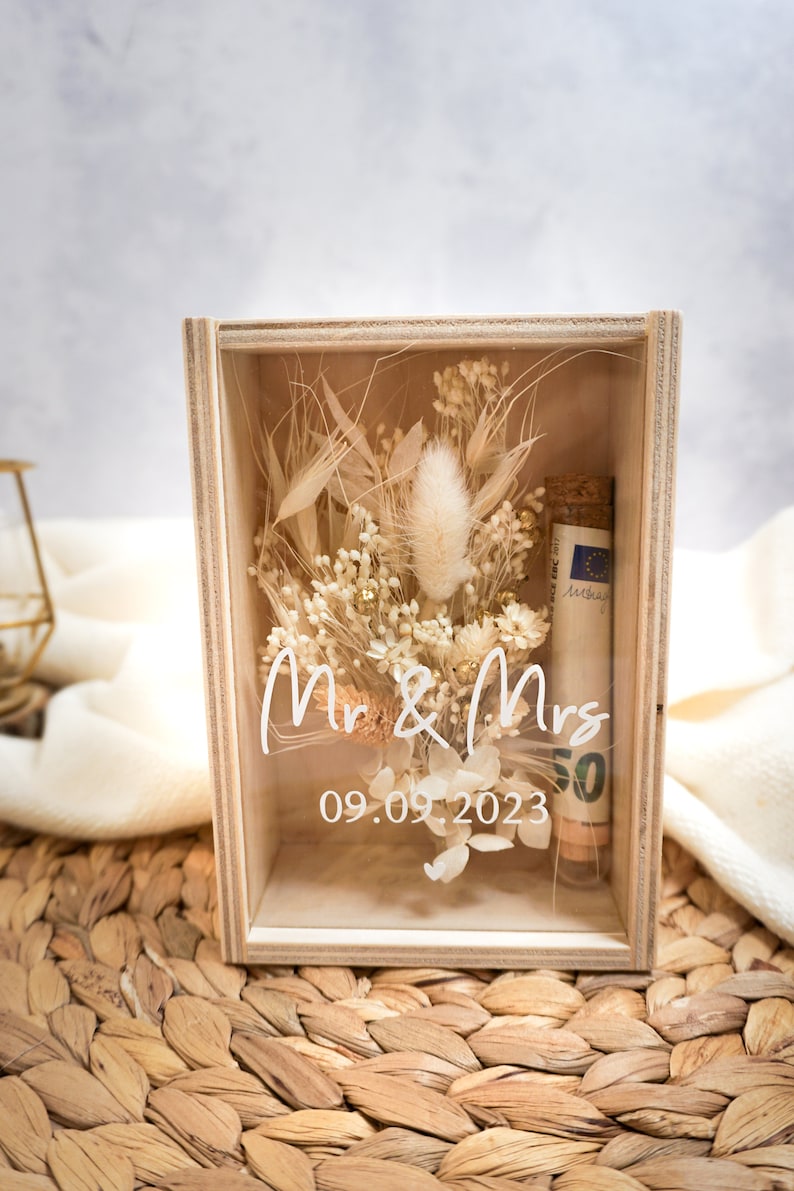 Hochzeitsgeschenk Geschenkbox Geldgeschenk Hochzeit Blumenbox Bild 6