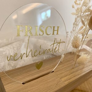 Trockenblumenständer weiß Hochzeit Hochzeitsgeschenk Geschenk Braut Trockenblumen Liebe Acrylscheibe Bild 3