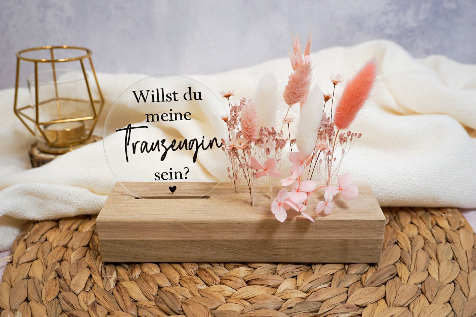 Acrylscheibe Trauzeugin fragen