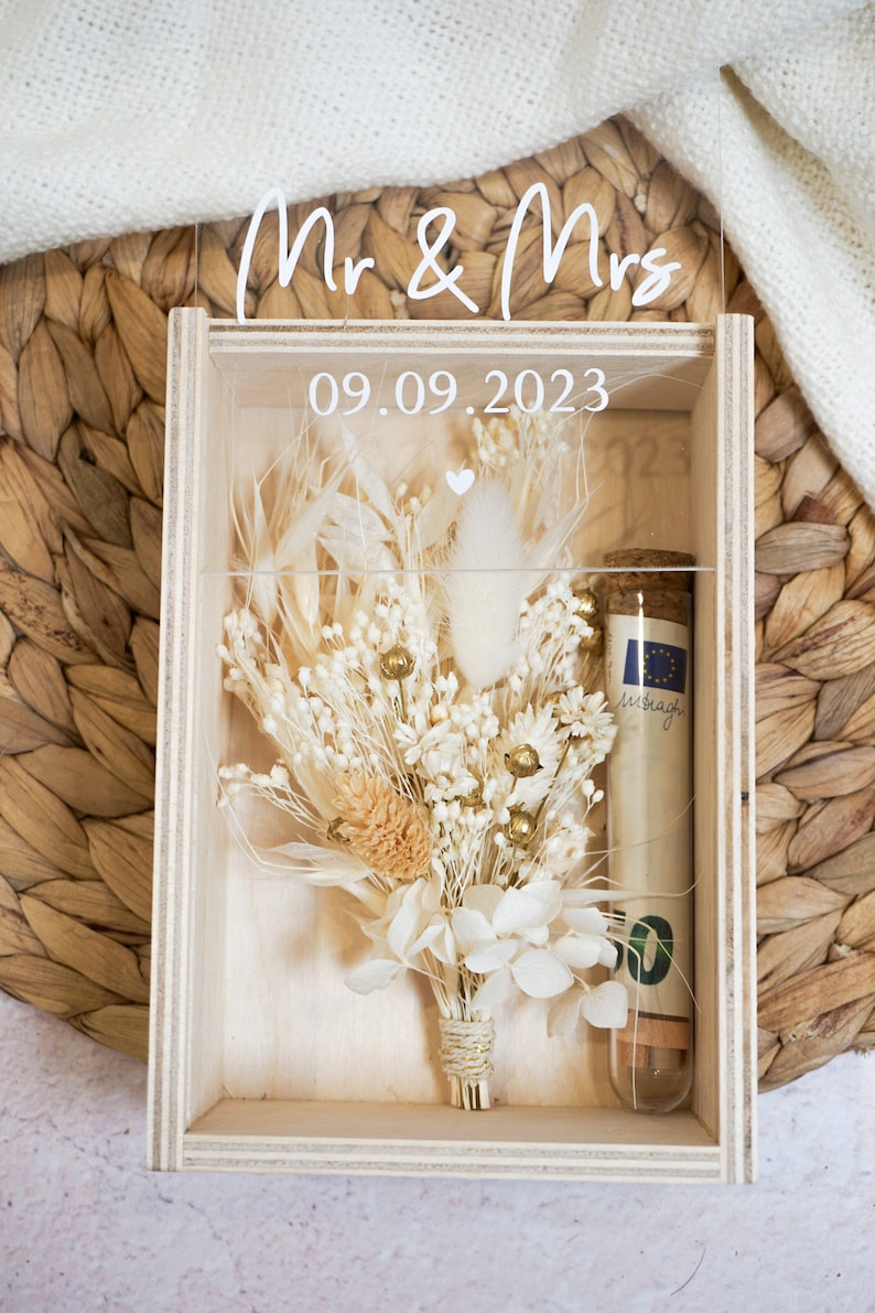 Hochzeitsgeschenk Geschenkbox Geldgeschenk Hochzeit Blumenbox Bild 3