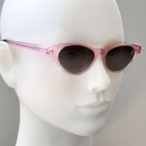 050 Archive Monroe Shevoke Sunglasses - cat eye frame with transparent pink lenses