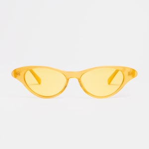052 Archive Monroe Shevoke Sunglasses - cat eye frame with transparent yellow lenses