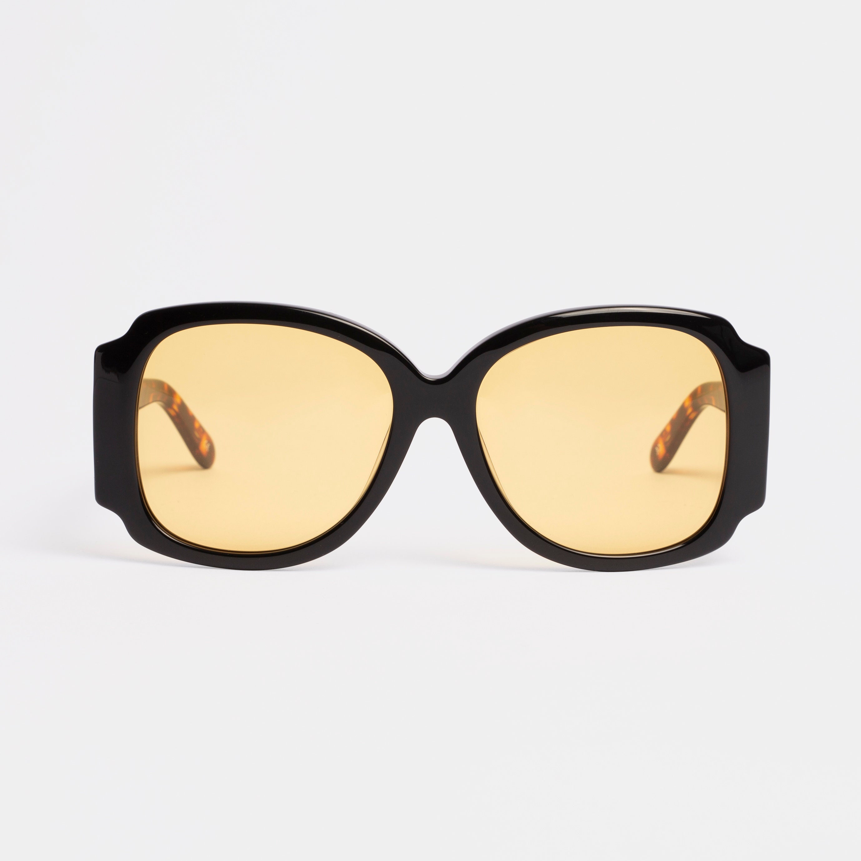 High Quality Oversized Chunky Retro Yellow And Black Sunglasses 12 Pack: Vintage 60s Oversized Square Chunky Wholesale  main image 4