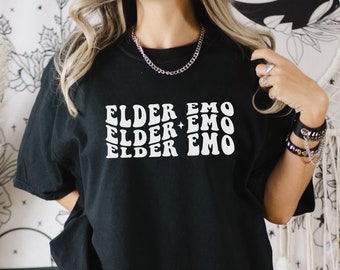 Elder Emo T-Shirt | Unisex Short Sleeve Tee | Bella Canvas 3001 | Emo Pop Punk Rock Retro Tee | Edgy Goth Emo Kid Shirt