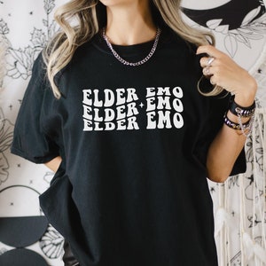 Elder Emo T-Shirt | Unisex Short Sleeve Tee | Bella Canvas 3001 | Emo Pop Punk Rock Retro Tee | Edgy Goth Emo Kid Shirt