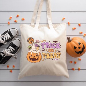 Süßes oder Saures Regenbogen Kürbis Tasche | Halloween Candy Tote | Kinder Goodie Bag | Süßes oder Saures Halloween Korb Kostüm | Stamm oder Leckerei