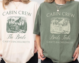 Camiseta de despedida de soltera de tripulación de cabina / Camiseta vintage personalizada de campamento / Camiseta de novia de montaña con temática de senderismo y lago / Regalos para despedidas de soltera