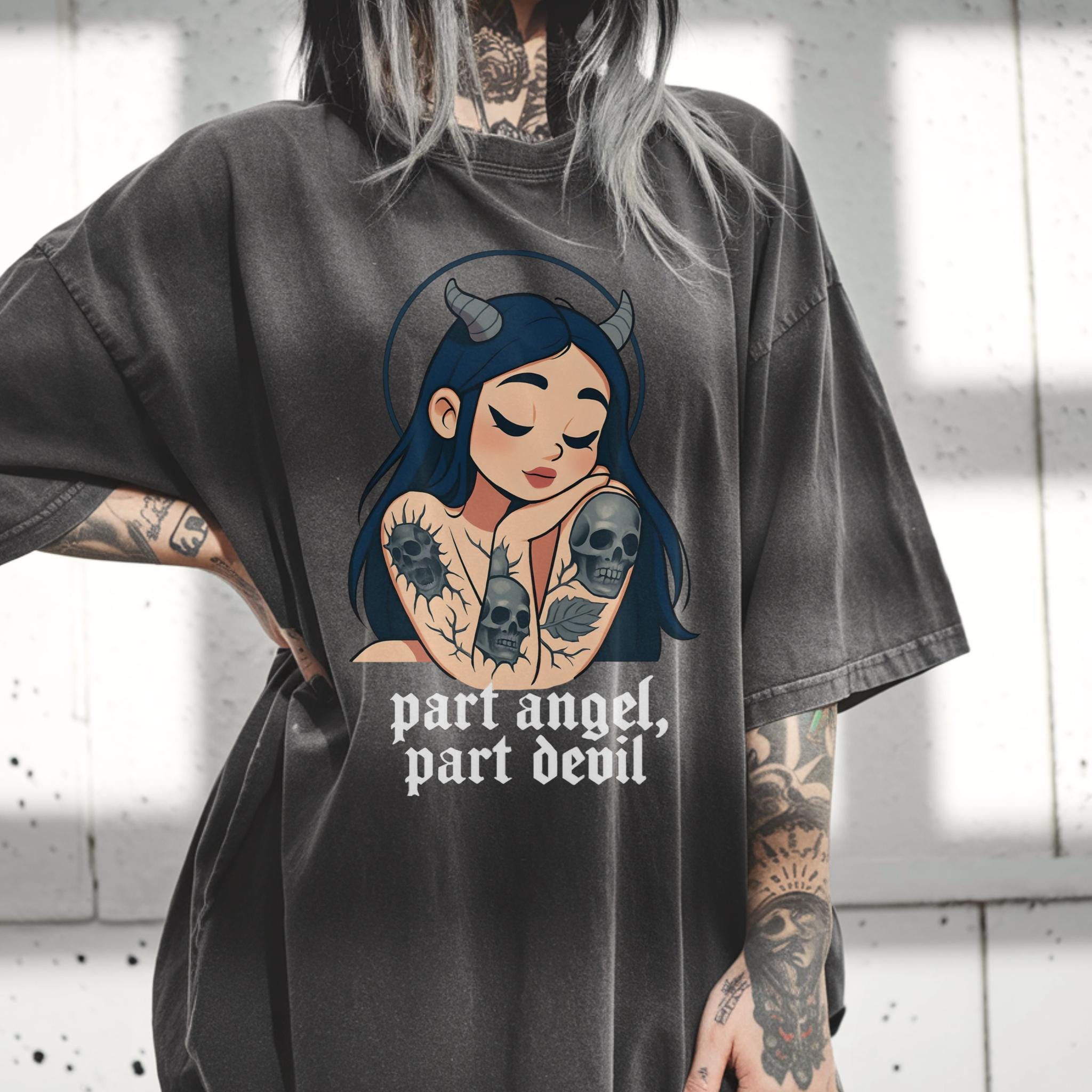 Angel devil tattoo - Etsy 日本