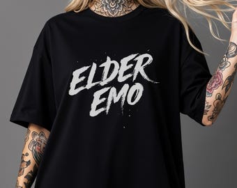 Elder Emo T-shirt | Comfort Colors 1717 | Pop Punk Graphic Tee | Emo Band Shirt | Alternative Music Scene Top | Concert Festival Gift