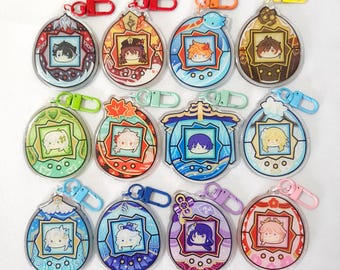 CLEARANCE Genshin Impact virtual pet acrylic keychain | cute keychains for bags