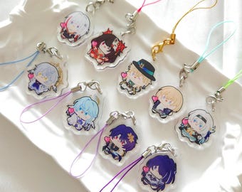 Honkai Star Rail HSR glitter acrylic charm | cute phone charms for bags, pouches , itabags, purse