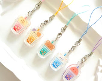 Boba Friends BLIND BAG glitter acrylic charm | cute phone charms for bags, pouches , itabags, purse