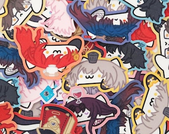 Honkai Star Rail HSR bongo glitter die cut sticker | cute stickers for bujo, deco, journaling, planner, pen pal | Bongo Cat