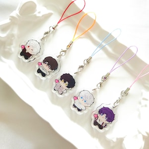 LADS glitter acrylic charm | cute phone charms for bags, pouches , itabags, purse