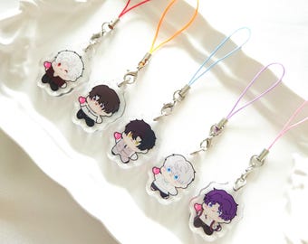 LADS glitter acrylic charm | cute phone charms for bags, pouches , itabags, purse