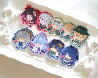 Honkai Star Rail HSR mini glitter die cut sticker | cute stickers for bujo, deco, journaling, planner, pen pal