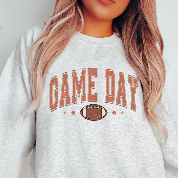 Sudadera de fútbol Gameday, cuello redondo de fútbol, suéter del día del juego, top de fútbol de otoño, camiseta de juego de fútbol, sudadera de aficionado al fútbol Gameday