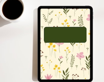 Bloem Thema Digitale Notebook Covers, Digital Planner Covers, Notability, Goodnotes, digitale tijdschriftomslag, Tijdschriftomslagen