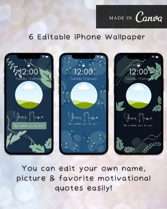 Editable Iphone Wallpaper Background Customize Personalize Own | Etsy