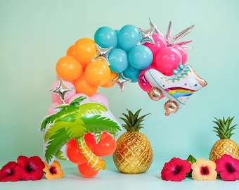 Tropical Balloon Garland Kit: Retro Malibu Party Decorations
