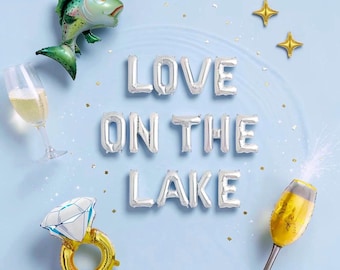 Love On The Lake Balloon Kit: Lake House Bachelorette Weekend Party Decorations Fishing Boating Theme