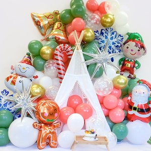 Friendsmas Christmas Decorations Winter Wonderland 1st Birthday Balloon Arch Winter 1st Birthday Party Winter Baby Shower image 1