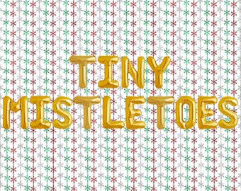 Tiny Mistletoes Banner | Christmas Themed Baby Shower Decorations Balloon Banner | Christmas Baby Shower Banner/Sign Winter Baby shower