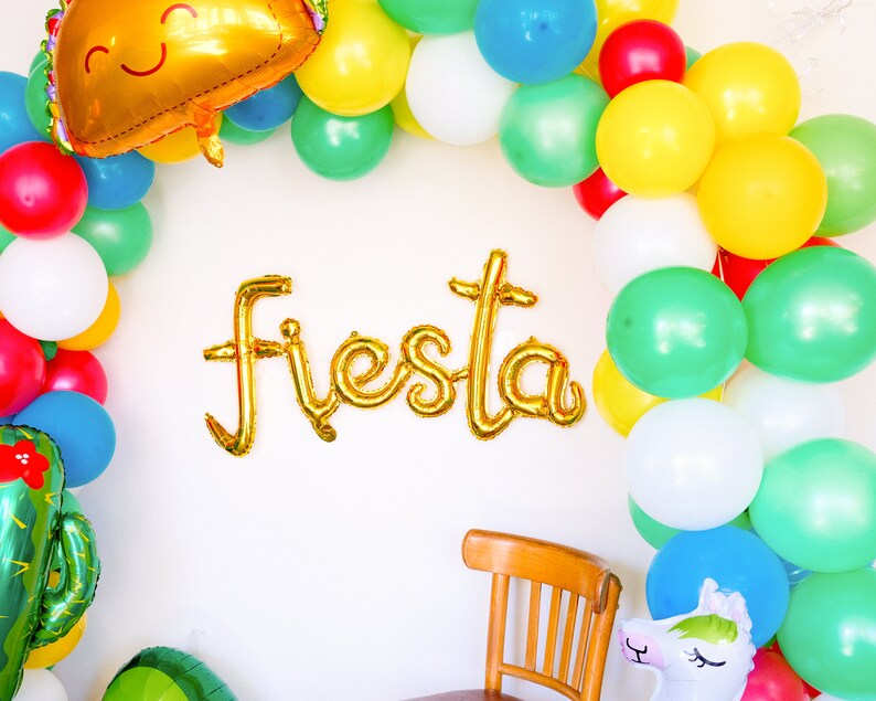 Fiesta Party Balloon Arch Garland First Fiesta Balloons Final Fiesta Balloon Cinco De Mayo Balloon Garland Taco Bout a Party image 3