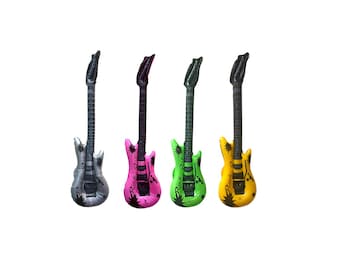 Inflatable Guitar  | Rock Instrument  | Music Concert Party Decoration | Music Theme Party | Band Party | Jazz Music Party