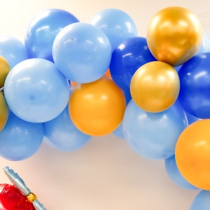 Airplane Birthday Decorations Balloon Garland Vintage Plane Fighter Jet Birthday Time Flies Birthday Party 1st 2nd 3rd Plane Party image 2