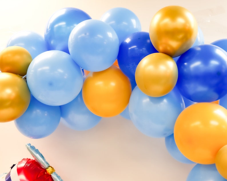 Airplane Birthday Decorations Balloon Garland Vintage Plane Fighter Jet Birthday Time Flies Birthday Party 1st 2nd 3rd Plane Party image 2