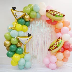 Tinis & Weenies Bachelorette Party Martini Bachelorette Balloon Arch | Weenies and Martinis Party Decorations Martinis Hot Dogs Party Favors