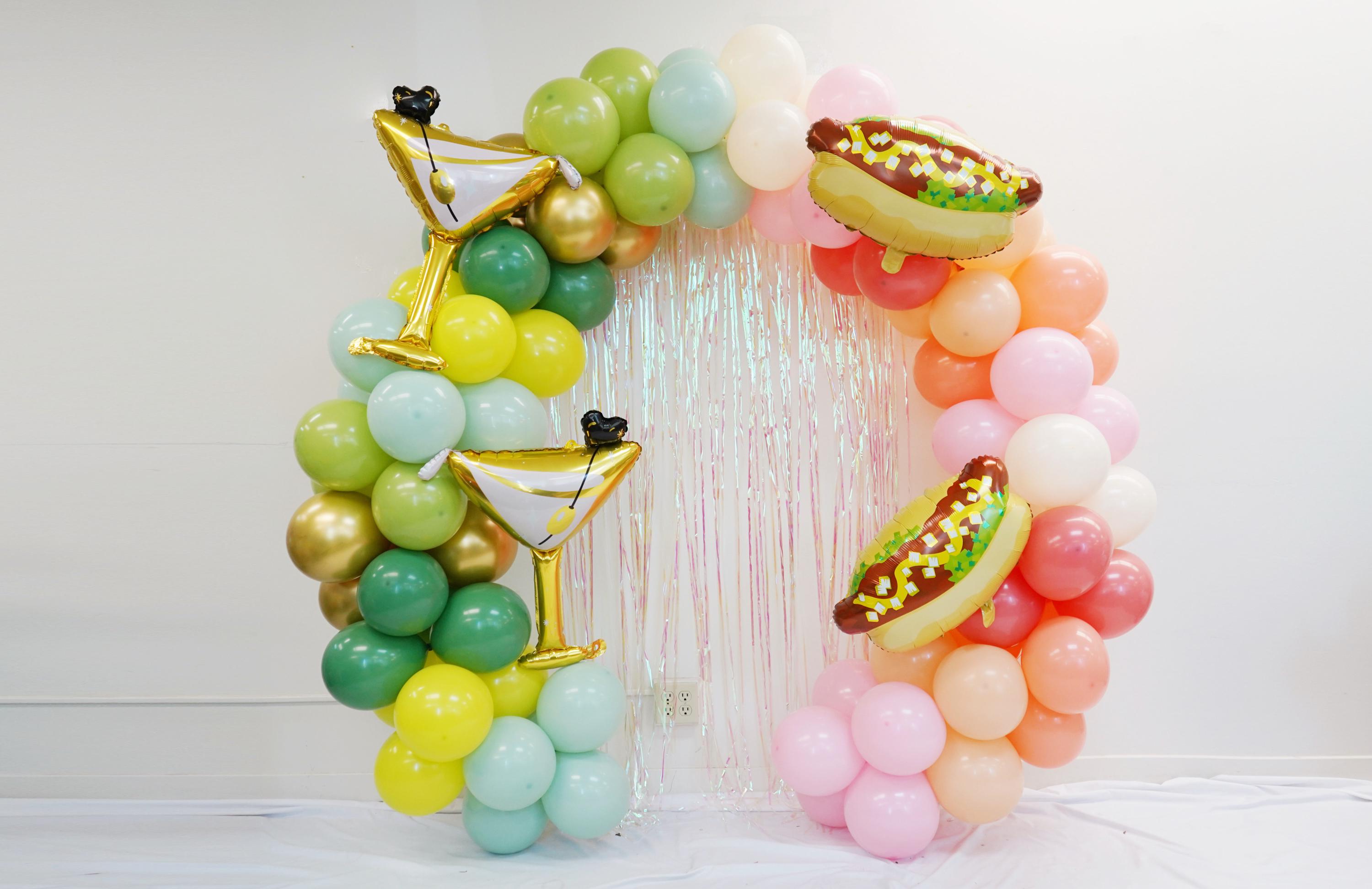 Tinis & Weenies Bachelorette Party Martini Bachelorette Balloon Arch | Weenies and Martinis Party Decorations Martinis Hot Dogs Party Favors