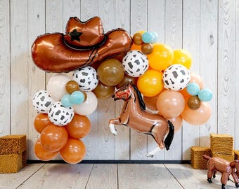 Retro Rodeo Balloon Garland: Cowboy Cowgirl Western Bachelorette Birthday Party Decor