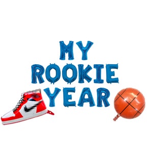 My Rookie Year Banner | Basketball NBA Theme 1st Birthday Balloon Banner | Sneaker Balloon First 1st Birthday| Sport themed