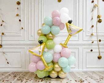 Espresso Martini Party Balloons: Tini Bit Older Dirty 30 Martini Birthday Bachelorette Brunch Decor