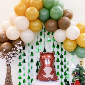 one happy camper birthday party balloon arch decoration kit Camping 1st Birthday Party Happy Camper 1st birthday camp bear balloon image 2