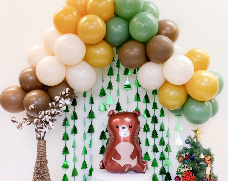 one happy camper birthday party balloon arch decoration kit Camping 1st Birthday Party Happy Camper 1st birthday camp bear balloon image 2