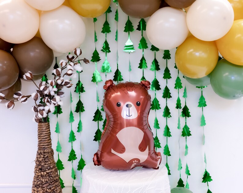 one happy camper birthday party balloon arch decoration kit Camping 1st Birthday Party Happy Camper 1st birthday camp bear balloon image 3