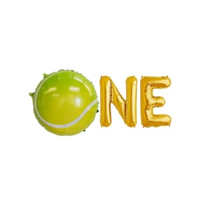 Tennis 1st Birthday Balloon Banner | Tennis ball Balloon First 1st Birthday Balloon Decorations | Sport themed Tennis ball 1st birthday