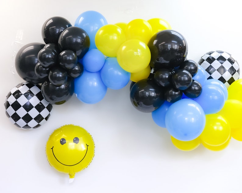 One Happy Dude Birthday Balloon Garland Kit 1st Birthday Happy Dude 1st Birthday Party Decorations Smily Face Balloon 17'' image 3