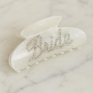 Bride Accessories Claw Clip Rhinestone Claw Clip Bachelorette Party favor | Bride scrunchie Bachelorette Party Decorations