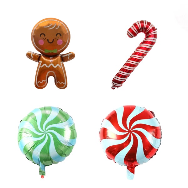 Christmas Balloons | Christmas Party Decorations | Pastel Candy Peppermint Swirl Candy Balloon | Nutcracker Decorations Land of Sweets