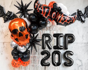RIP 20s Balloon Garland Kit: Halloween 30th Birthday Decoration