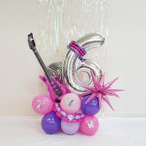 In My Birthday Era | Taylor Music fans Theme Birthday party Decor | Guitar Themed Party | Party Like A Rockstar Balloon tower | Teenbirthday